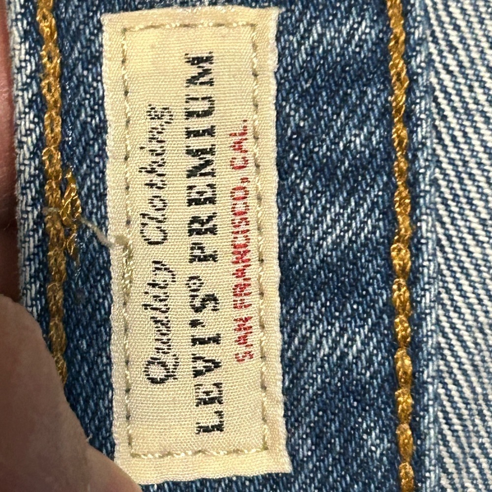Levi's Blue Distressed Jean Shorts - Picture 4 of 6